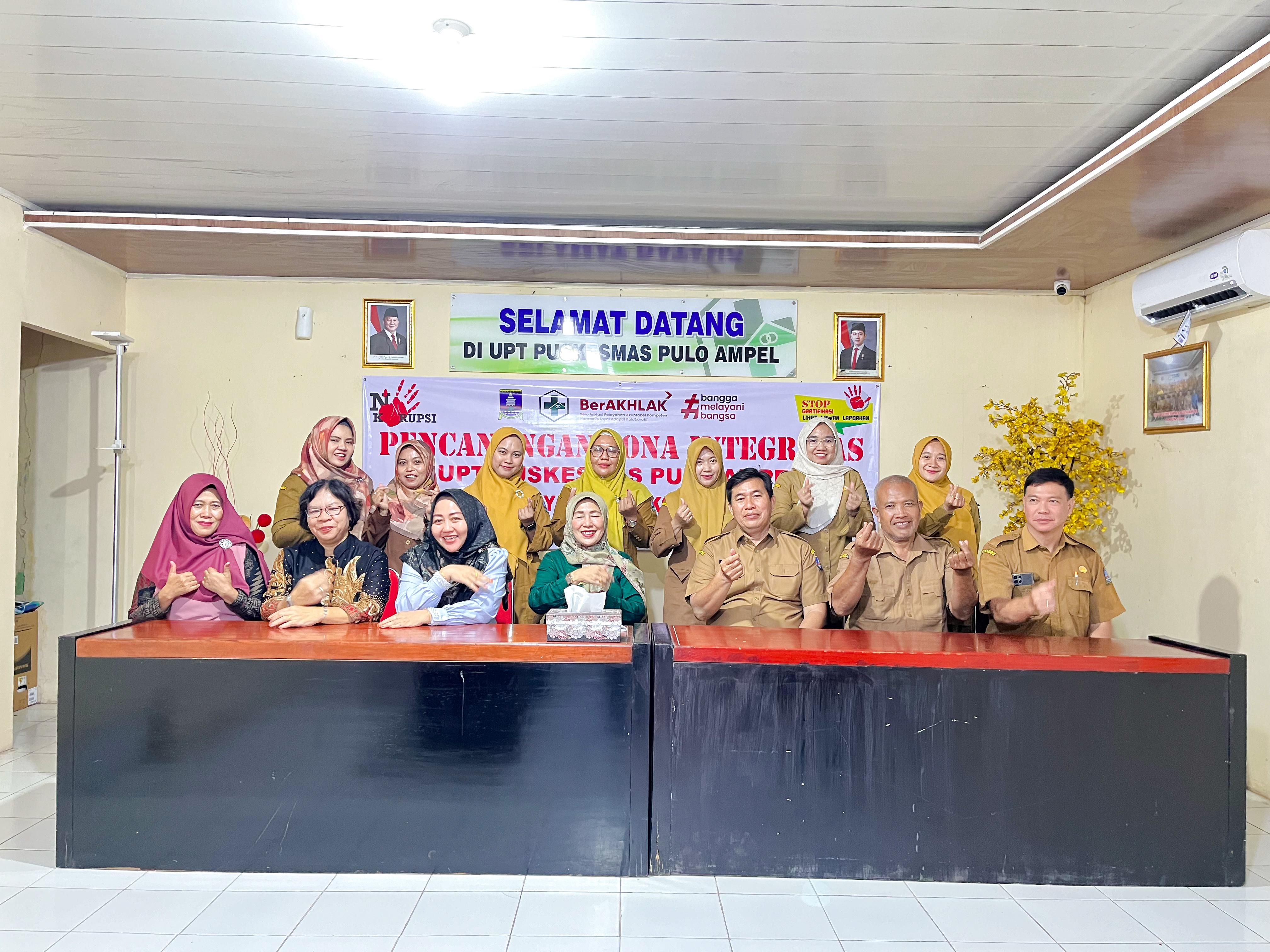 UPT Puskesmas Pulo Ampel Perkuat Komitmen Antikorupsi Melalui Pencanangan Zona Integritas dan Sosialisasi Pengawasan